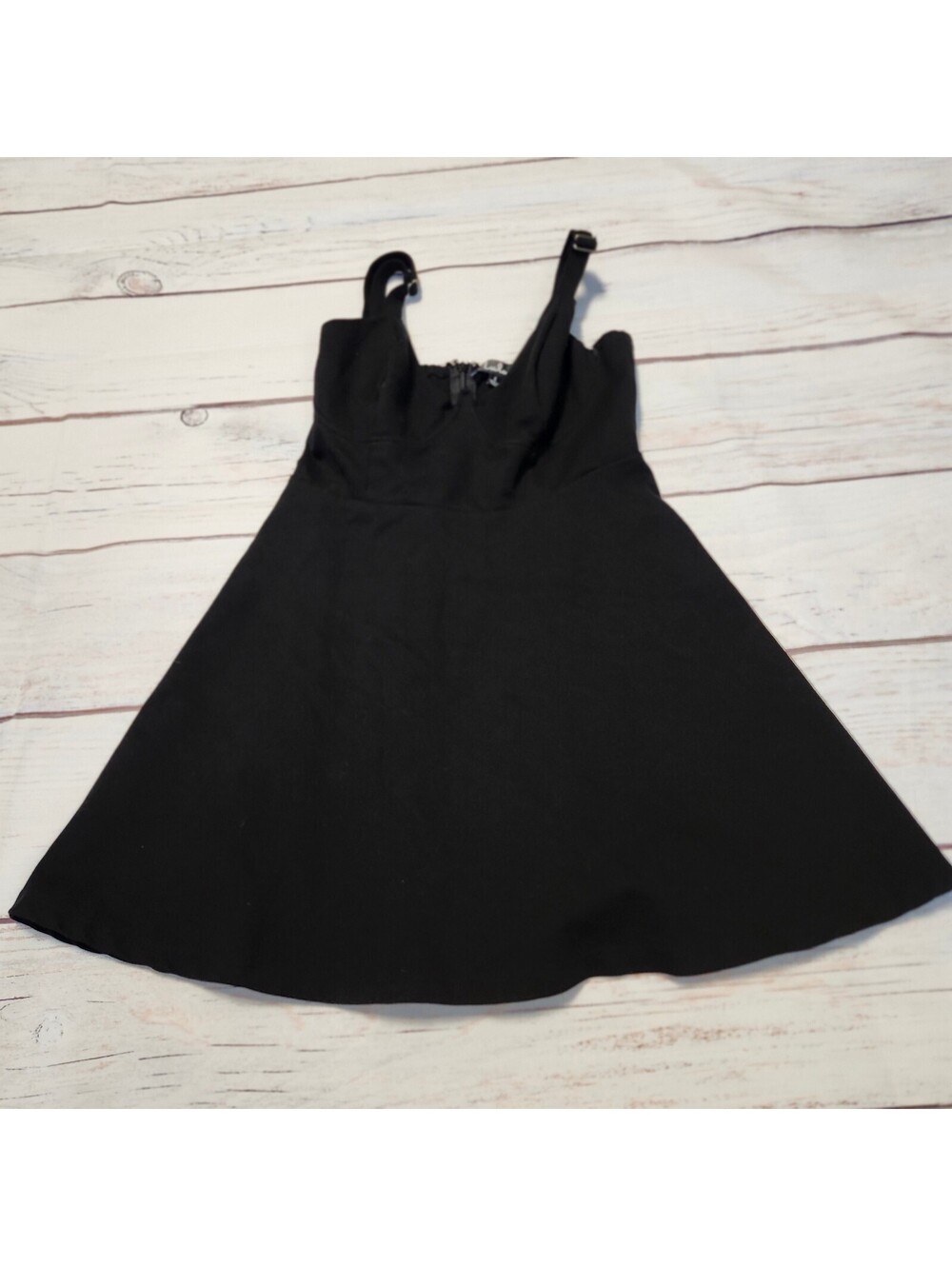 Lulus Black Fit & Flare Dress with Adjustable Straps Size Large